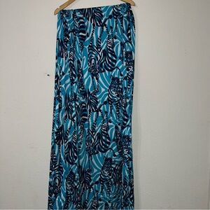 Lilly Pulitzer Oversized Scarf Wrap I’m Game Blue Zebra Print.